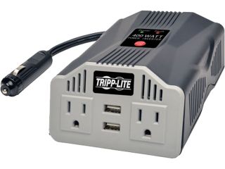 Tripp Lite 400W Car Power Inverter with 2 Outlets & 2 USB Charging Ports, Ultra Compact (PV400USB)