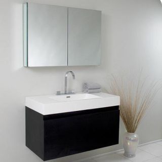 Fresca Senza 39'' Single Mezzo Modern Bathroom Vanity Set with Mirror