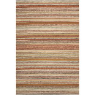 Safavieh Tapestry woven Striped Kilim Village Beige Wool Rug (6 x 9)