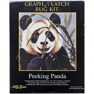 M C G Textiles Latch Hook Kit, 27 x 27, Peeking Panda