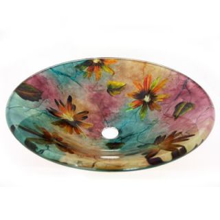 Spring Flowers Vessel Bathroom Sink by Legion Furniture