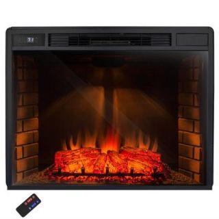 AKDY 33'' Insert Freestanding 3D Logs Flame Electric Fireplace with Remote