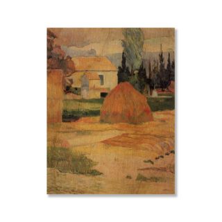 Classics Landscape near Arles by Edgar Degas Painting Print on Wood
