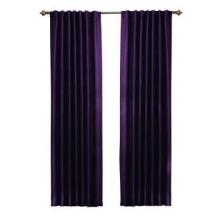 Home Decorators Collection Plum Slub Faux Silk Back Tab Curtain 1623993