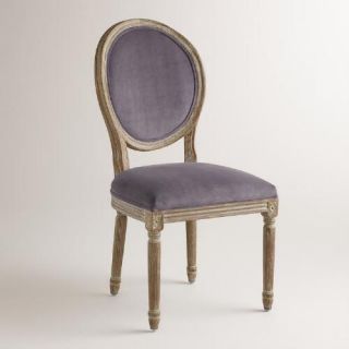 Plum Velvet Paige Round Back Dining Chairs,  Set of 2