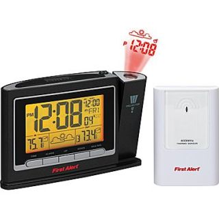 First Alert Radio Controlled Weather Station Projection Clock Radio