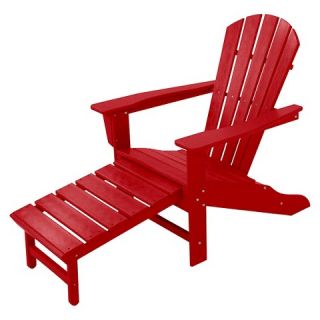 Polywood® Palm Coast Adirondack Chair with Pull Out Ottoman