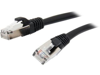 C2G 28695 25 ft. Cat 5E Black Shielded Cat5E Molded Patch Cable