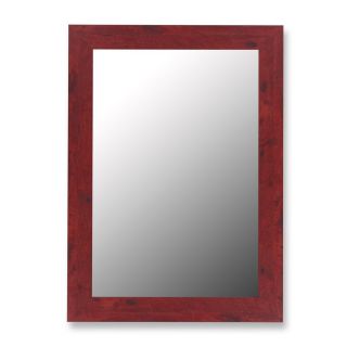 Hitchcock Butterfield 34 in x 44 in Barn Red Beveled Rectangle Framed Wall Mirror