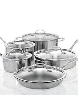 Calphalon Tri Ply Stainless Steel 10 Piece Cookware Set   Cookware