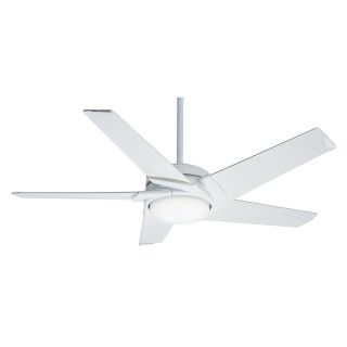 Casablanca Stealth 54 in Snow White Downrod or Close Mount Indoor Ceiling Fan Fan with LED Light Kit and Remote ENERGY STAR