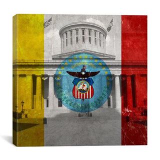 iCanvas Columbus Flag, Ohio Statehouse Graphic Art on Canvas