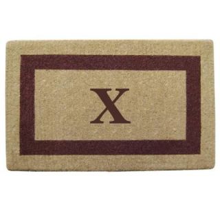 Creative Accents Single Picture Frame Brown 22 in. x 36 in. HeavyDuty Coir Monogrammed X Door Mat 02023X