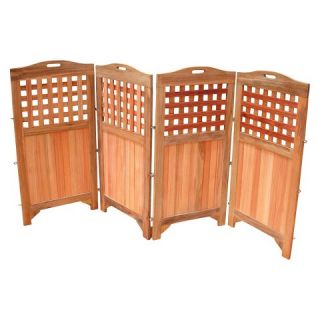Vifah Outdoor Privacy Screen with 4 Panels   Brown