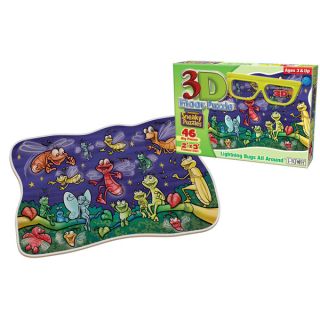 3D Sneaky Puzzle Lightning Bugs All Around 46 piece Floor Puzzle
