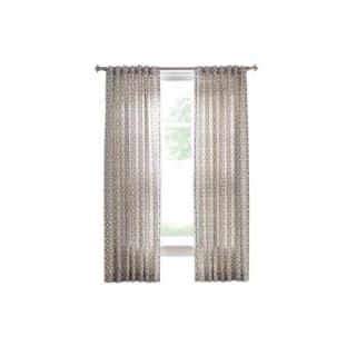 Martha Stewart Living Cement Gray Full Bloom Back Tab Curtain 1624945