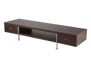 Eurostyle Simon 2 Drawer Media Stand in Wenge & Aluminum