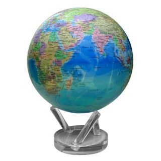 MOVA Globes 8.5 Blue Oceans Political Map Globe with Crystal Base