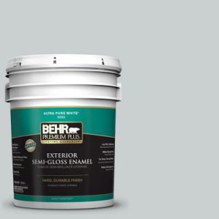 BEHR Premium Plus 5 gal. #PPF 17 Foggy Morn Semi Gloss Enamel Exterior Paint 505005