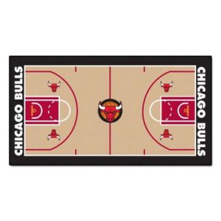 FANMATS Chicago Bulls 2 ft. 6 in. x 4 ft. 6 in. NBA Large Court Rug Runner 9222