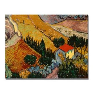 Trademark Fine Art 24 in. x 32 in. Landscape with House Canvas Art BL0957 C2432GG