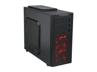 Rosewill ARMOR EVO   Gaming Mid Tower Computer Case   Supports Up to E ATX MBs   Six (6) Pre Installed Fans: 2 x Front Red LED 120mm, 2 x Top 120mm, 1 x Side 230mm, 1 x Rear 120mm (Supports Up to 9)