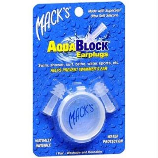 Mack's AquaBlock Earplugs 1 Pair (Pack of 2)