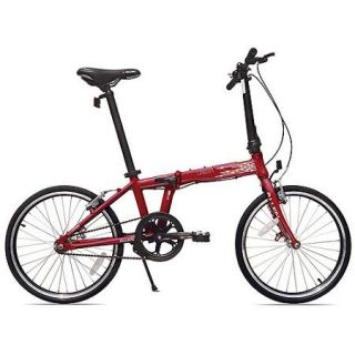 Allen Sports Urban 1 Speed Aluminum Folding Bicycle, Red
