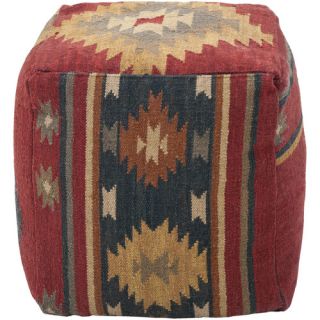Surya Wool Cube Pouf Ottoman