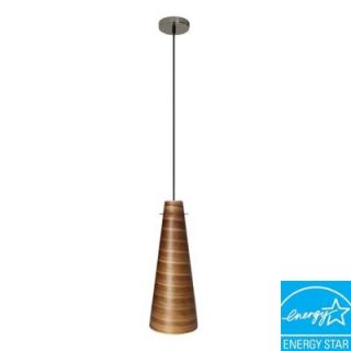 Efficient Lighting Conventional Series 1 Light Ceiling Mount Pendant Fixture with Brown Glass Shade GU24 Energy Star Qualified DISCONTINUED EL 503 113 BRN