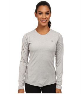 New Balance Heathered Long Sleeve Tee Athletic Grey