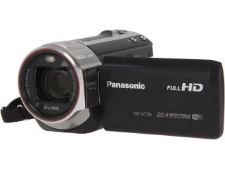 Panasonic HC V720K Black 1/2.3" MOS 3.0" LCD 21X Optical Zoom Full HD HDD/Flash Memory Camcorder