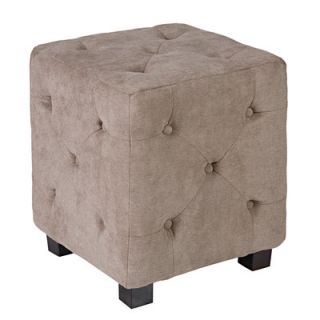 Duncan Tufted Upholstered Cube Ottoman by angeloHOME