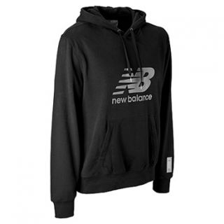New Balance Essential Pullover Hoodie  Men's   Black/Frost Grey
