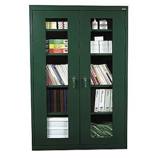 Sandusky See Thru 46 x 18 x 72 Clearview Storage Cabinet, Forest Green