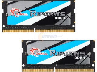 G.SKILL Ripjaws Series 8GB (2 x 4GB) 260 Pin DDR4 SO DIMM DDR4 2400 (PC4 19200) Laptop Memory Model F4 2400C16D 8GRS