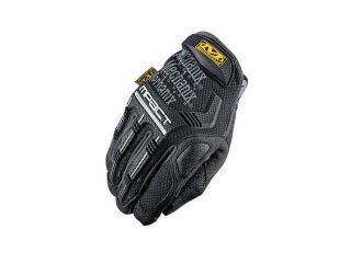 Mechanix Wear Medium Black And Gray M Pact Full Finger Synthetic Leather Anti Vibration Gloves With Hook And Loop Cuff, PORON XRD Palm Padded And Rubberized Grip On Thumb, Index Finger And Palm
