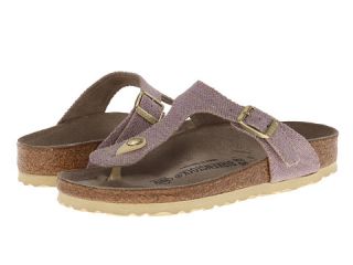 birkenstock gizeh lilac linen