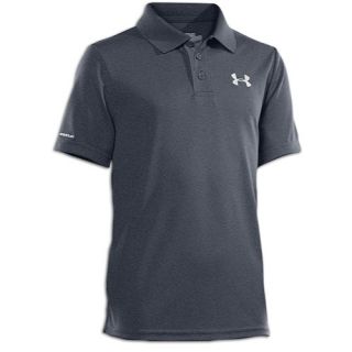 Under Armour Matchplay Polo   Boys Grade School   Casual   Clothing   Carbon Heather/True Grey Heather/White