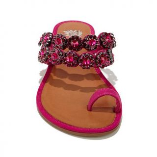 Yellow Box® "Azalia" Jeweled Toe Loop Wedge Sandal   8033145