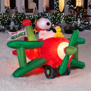 3.379 ft Internal Light Snoopy Christmas Inflatable