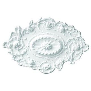 American Pro Decor 30 1/2 in. x 20 in. x 1 1/2 in. Floral Polyurethane Oval Ceiling Medallion 5APD10240