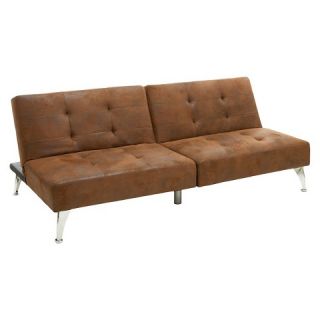 Alston Click Clack Oversized Convertible 2 Piece Sofa Couch   Brown
