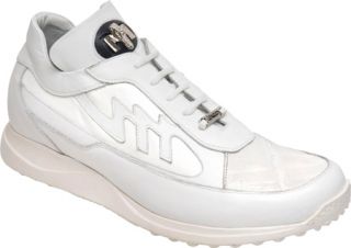 Mens Mauri Eclisse 8555 Sneaker   White Patent Leather/Crocodile/Nappa Leather