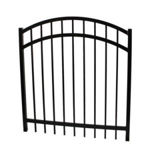 FORGERIGHT Vinnings 4 ft. W x 5 ft. H Black Aluminum Arched Fence Gate 861869