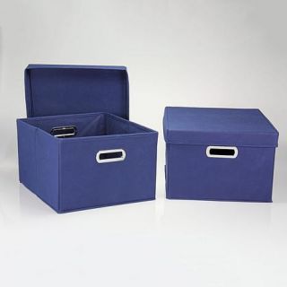 2 piece Nested Box Set with Navy Lids KD   7050084