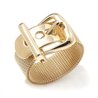 Treasures D'Italia 14K Yellow Gold Mesh Band Buckle Ring   7905241