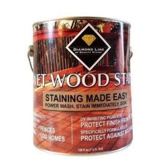 Wet Wood Stain 1 gal. Driftwood Semi Transparent Exterior Stain 504 00