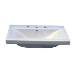 Barclay Products Mistral 650 Wall Hung Bathroom Sink in White 4 278WH