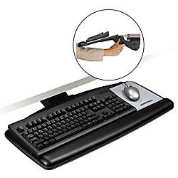 3M 70percent Recycled Adjustable Keyboard Tray 6.7 H x 28.25 W x 12 D BlackCharcoal